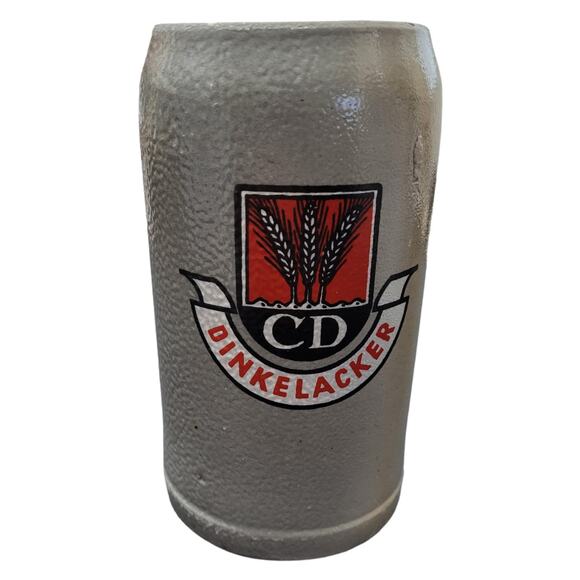 Dinkelacker Germany 1.5L Stoneware Beer Stein Mug Brewery CD Stuttgart Vintage - Picture 1 of 10